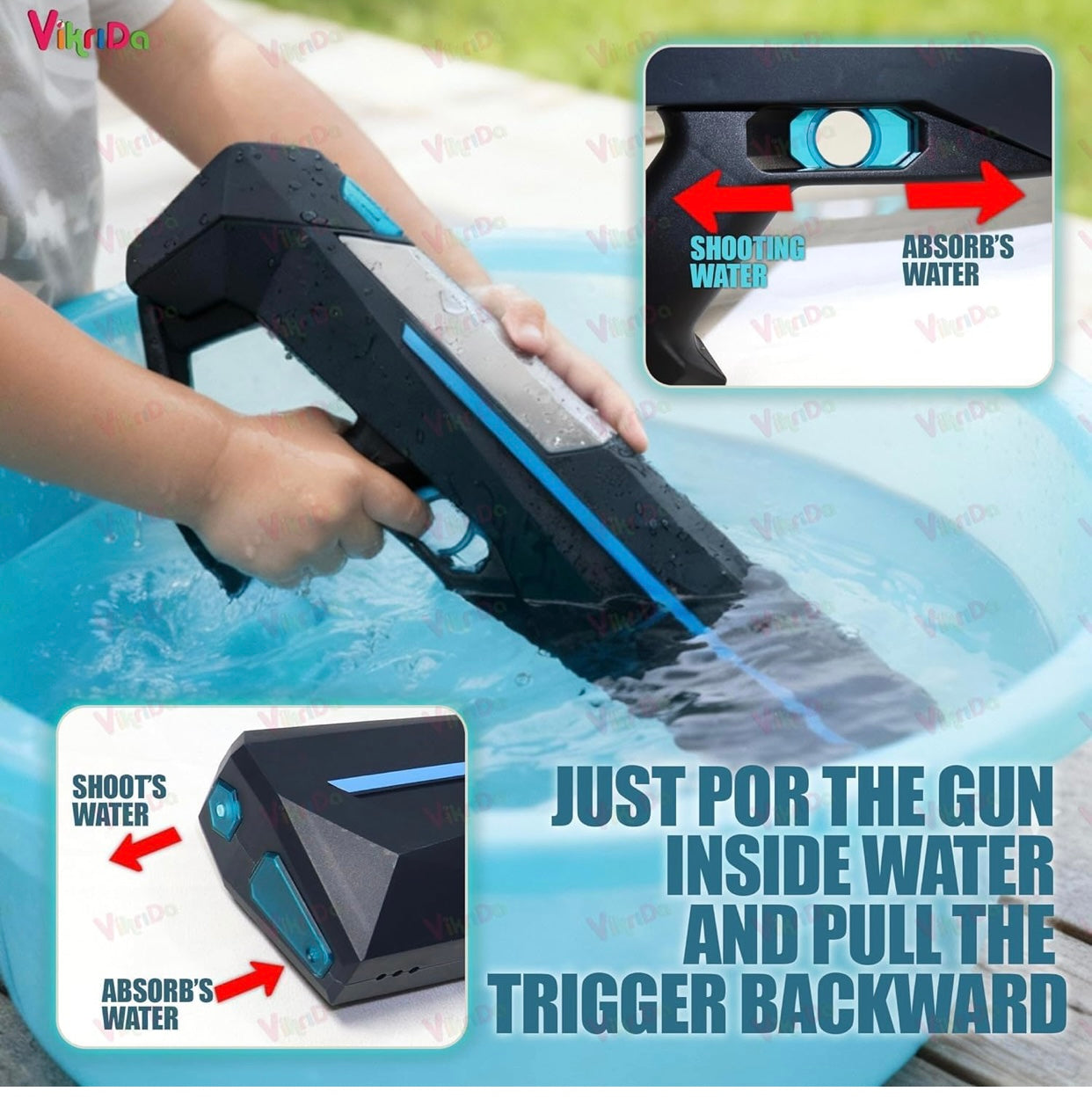 Electric Water Gun for Kids | Rechargeable Automatic Water Blaster Toy