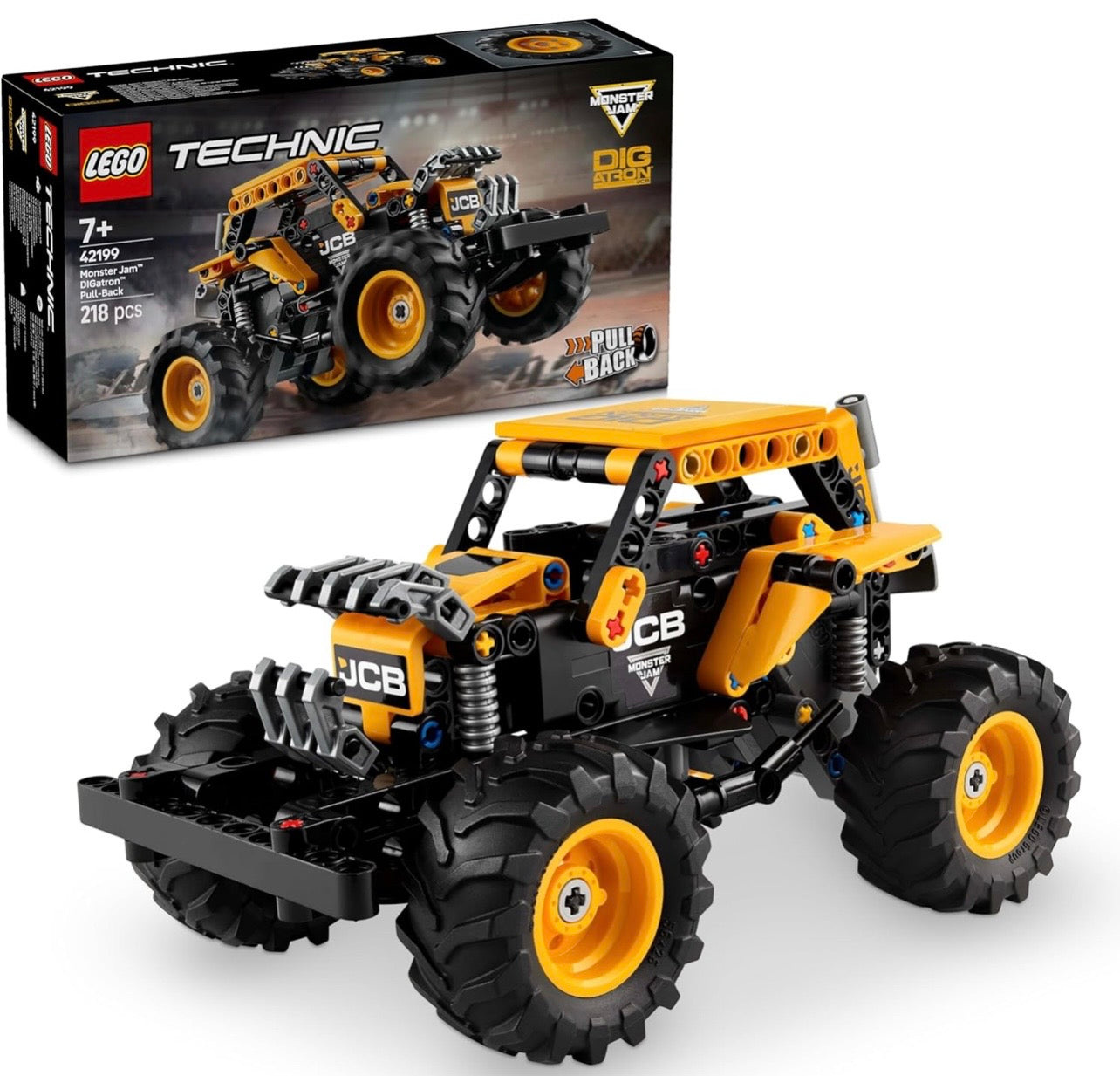 LEGO® Technic™ Monster Jam™ DIGatron™ Pull-Back (42199) – 218 Piece Monster Truck Building Toy