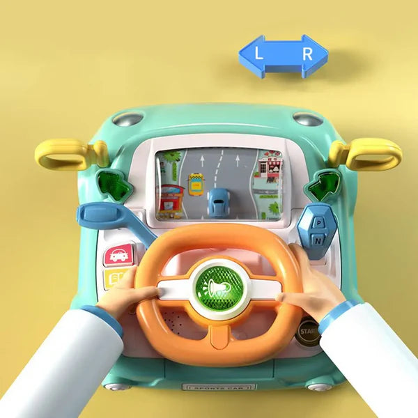 Driving Simulation Toy with Steering Wheel Game for Toddlers