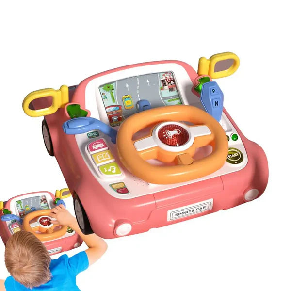 Driving Simulation Toy with Steering Wheel Game for Toddlers
