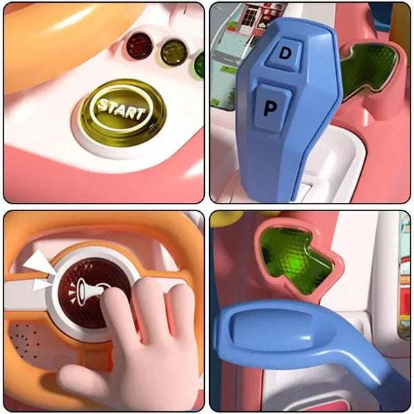 Driving Simulation Toy with Steering Wheel Game for Toddlers