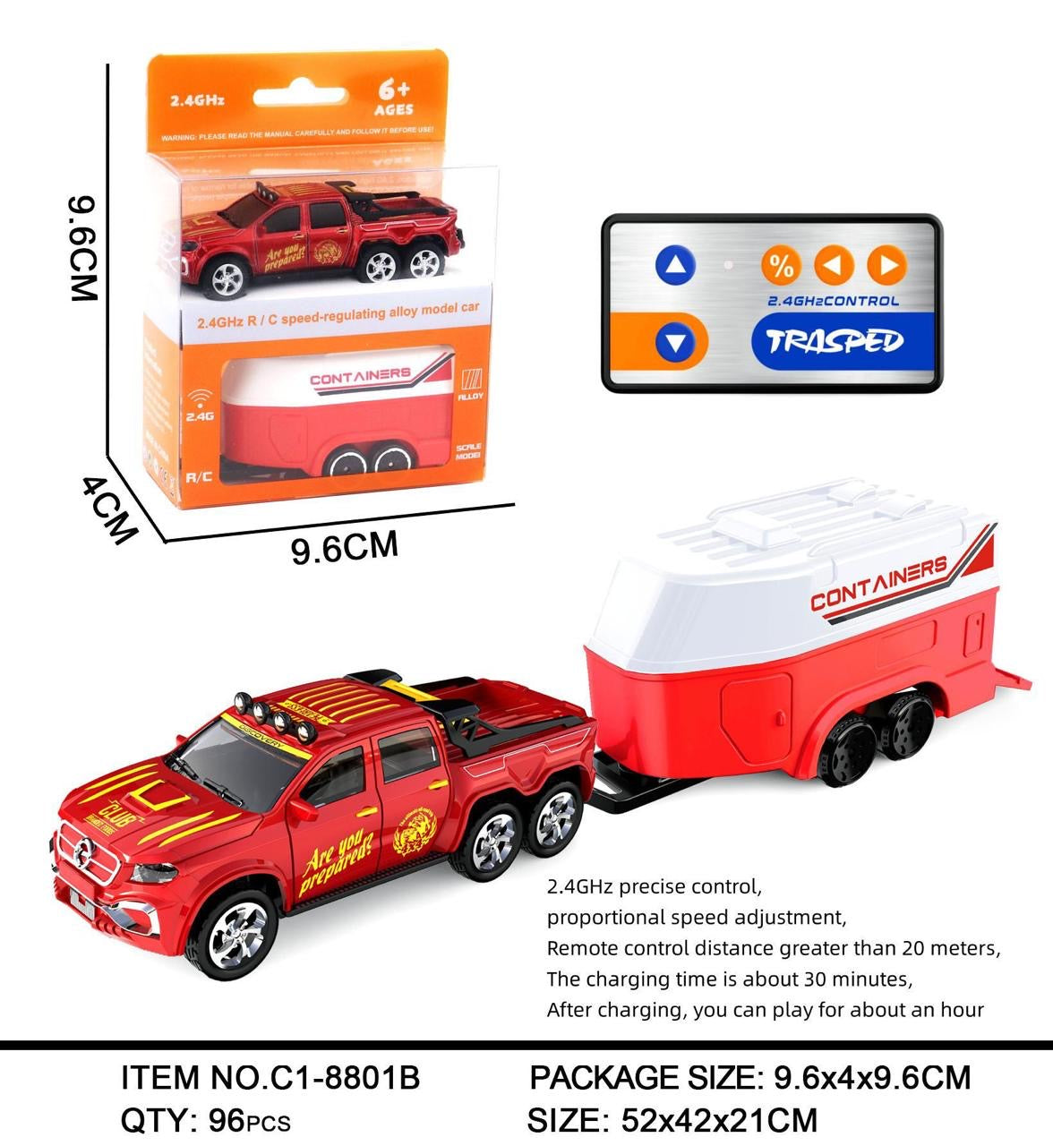 High-Speed 4WD RC Drift Car - 1:24 Scale AE86 Style (SC24A01-1) - Ready-to-Drift Kit