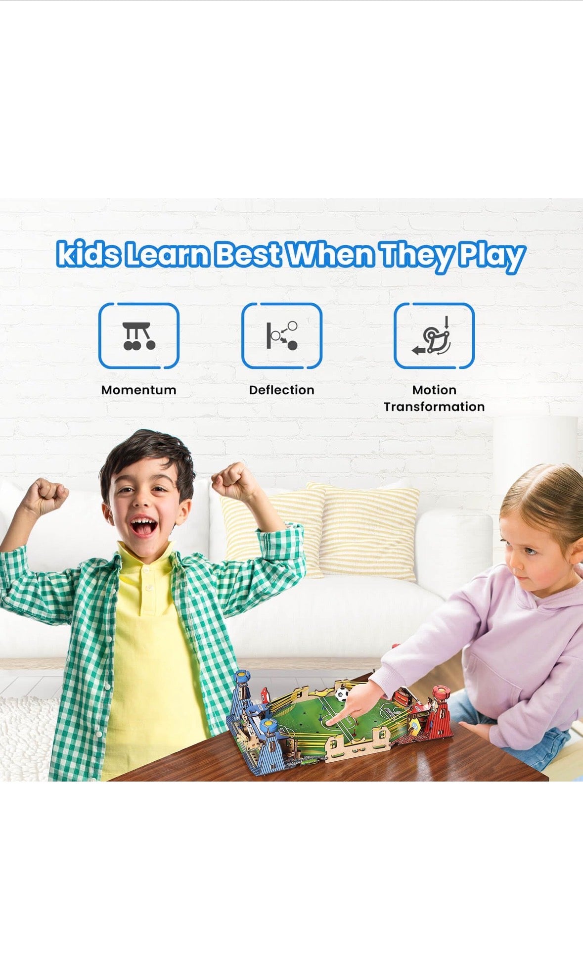 Smartivity Mini Football | DIY STEAM Building Kit for Kids 6-14 | Build Your Own Soccer Stadium | Learn Physics & Team Play | Eco-Friendly STEM Toy