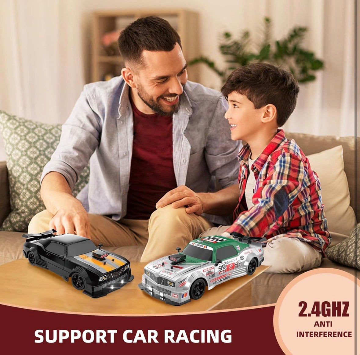 π High-Speed RC Drift Racing Car β 2.4GHz Remote Control, LED Lights, Full Accessories Kit