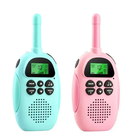 Long Range Kids Walkie Talkie Up to 3 Km, Easy Use, Ages 3+ Color - Aqua Blue and Pink