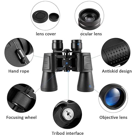 Binocular for Bird Watching with 20 x 50 Zoom Option | Long Distance Durbin for Sports Events Camping Hiking and Tourism (1Pc, Black)