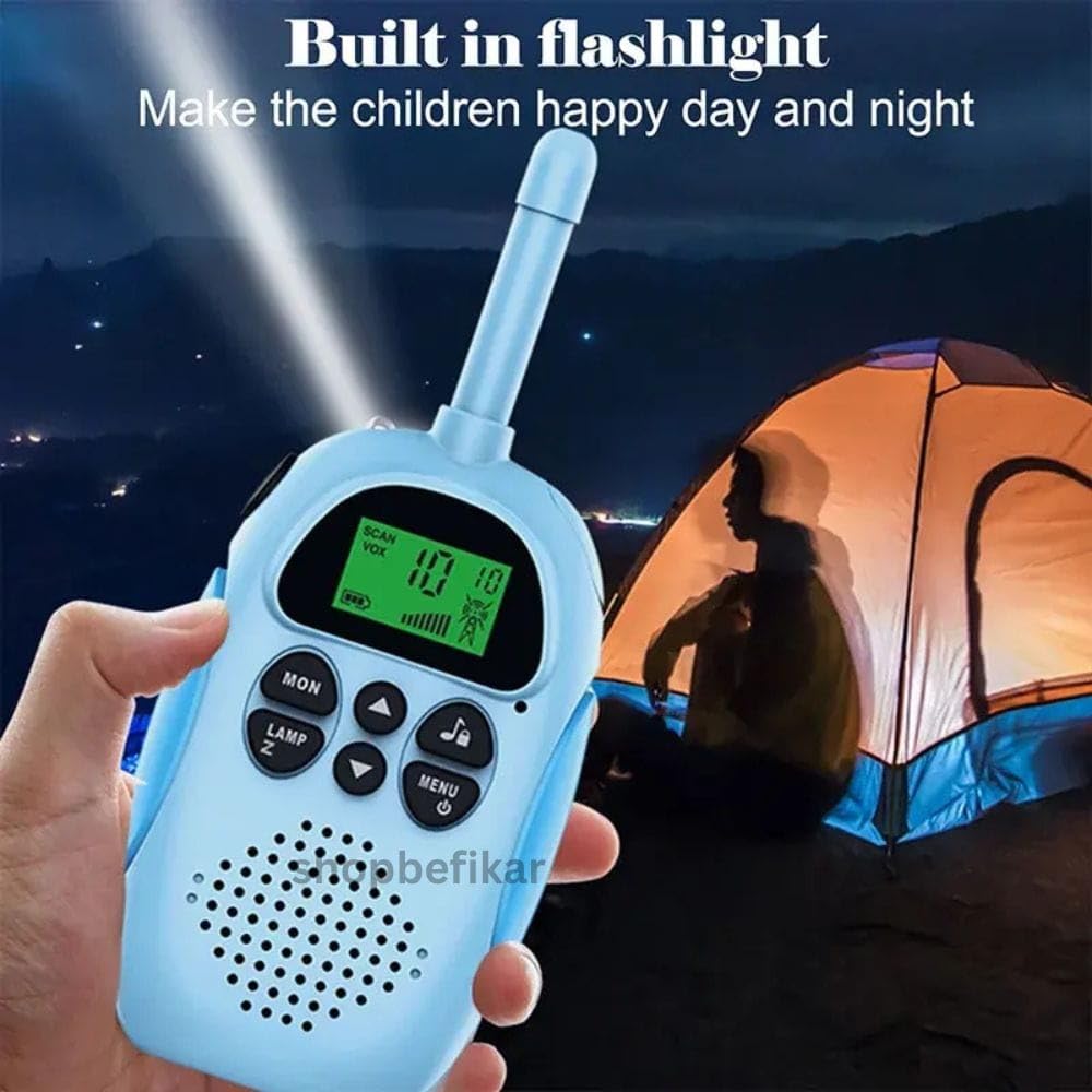 Long Range Kids Walkie Talkie Up to 3 Km, Easy Use, Ages 3+ Color - Aqua Blue and Pink