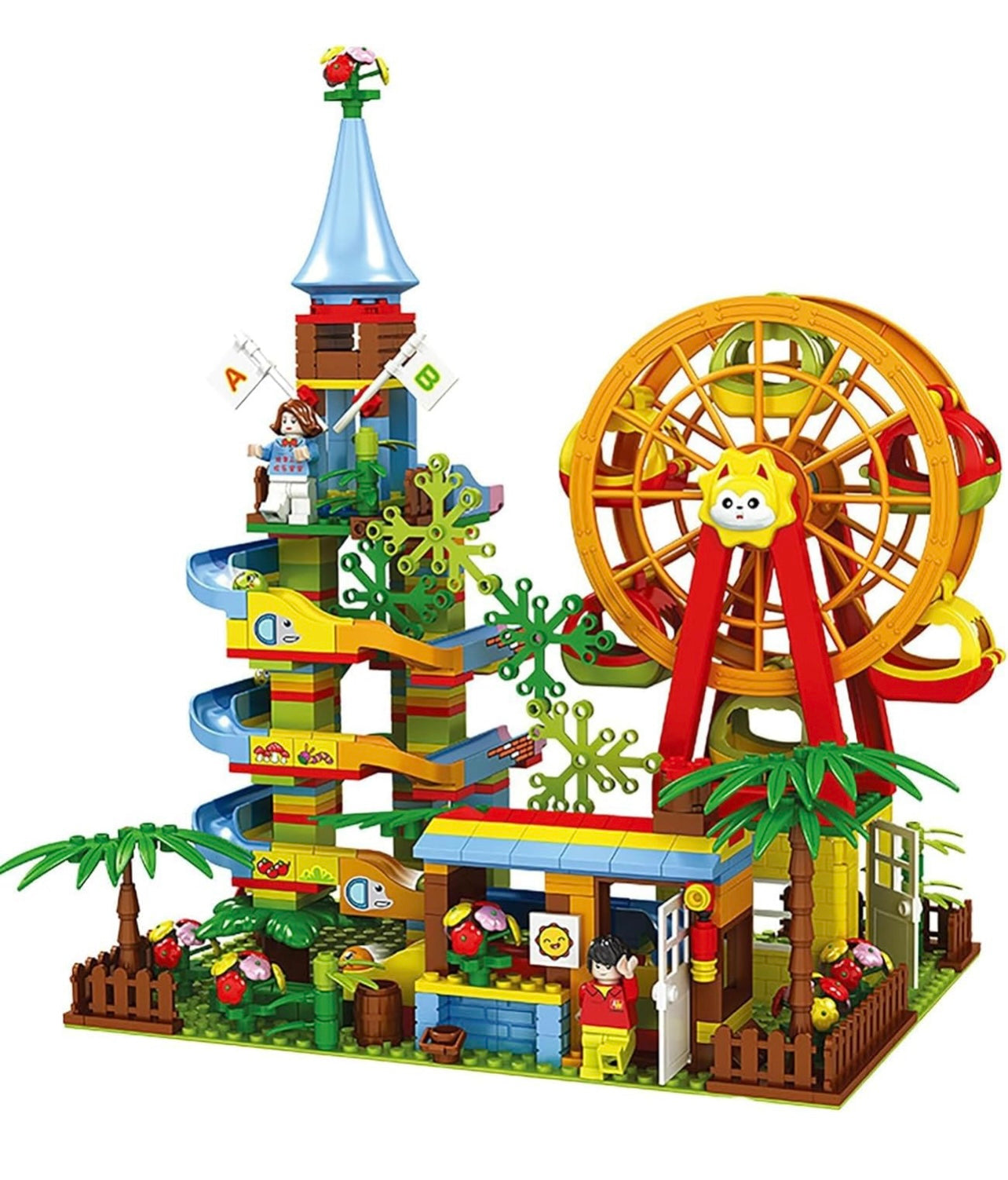 Slide Amusement Park Building Blocks Set | 469 PCS | Parent Child Interactive Toy