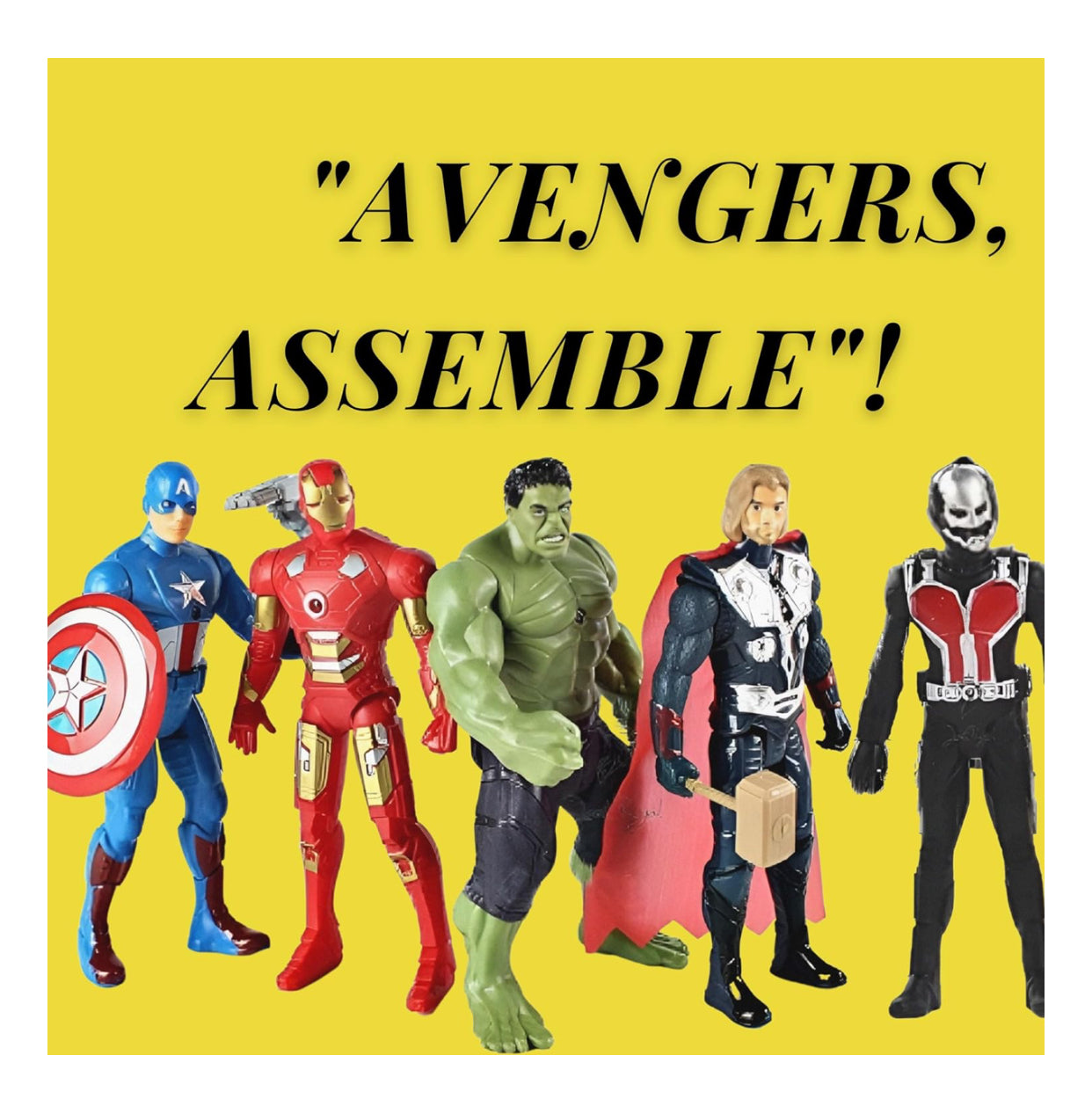 Avengers 4 Endgame Action Figure Set – 6 Superhero Figures | Hulk, Captain America, Iron Man, Spider-Man & Thanos | Kids Super Hero Toy Set