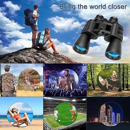 Binocular for Bird Watching with 20 x 50 Zoom Option | Long Distance Durbin for Sports Events Camping Hiking and Tourism (1Pc, Black)