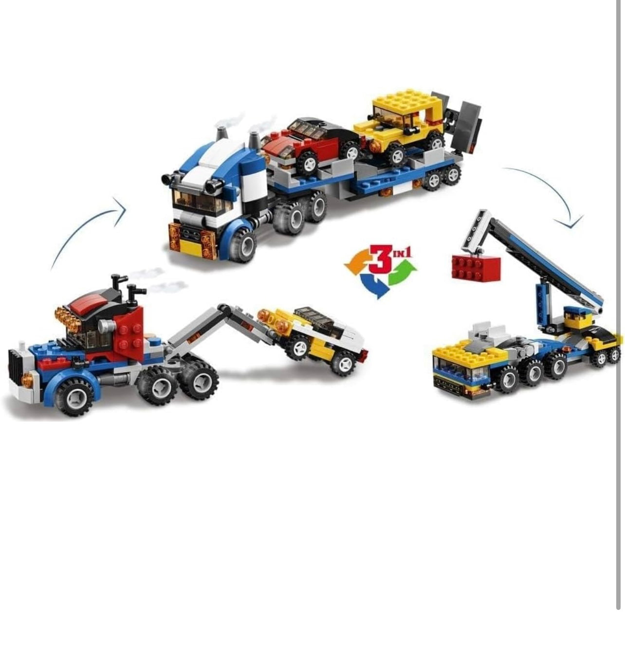 Architect 3-in-1 Vehicle Transporter Building Block Set - 264 Pieces