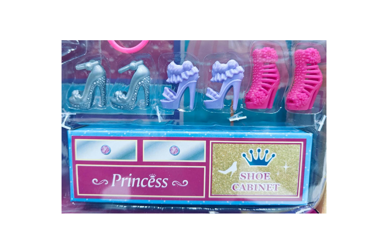 Princess Fashion Doll Gift Set – With Crowns, Jewelry, Shoes & Accessories