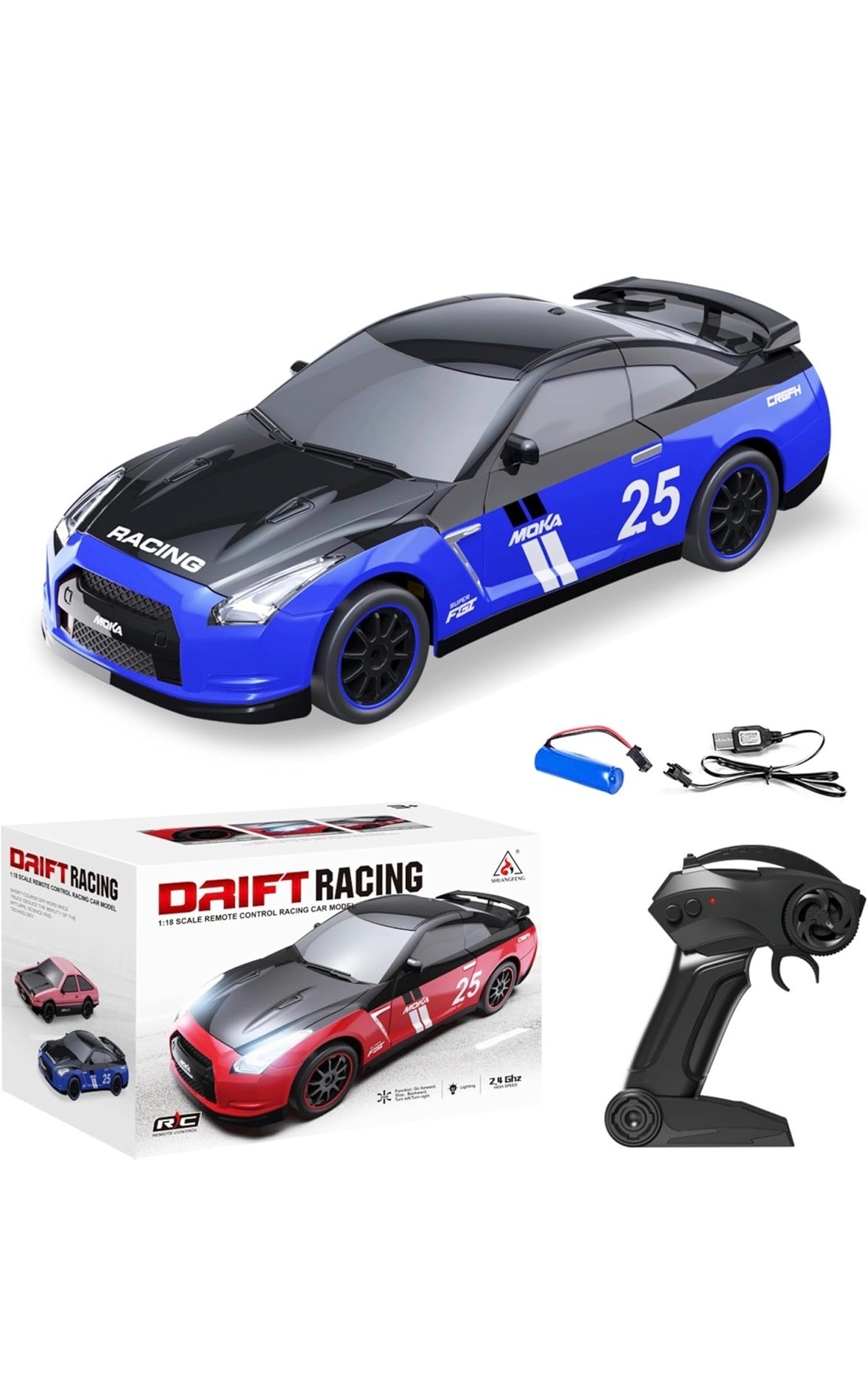 Title: RC Drift Racing Car – 1:18 Scale High-Speed Remote Control Sports Car