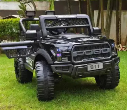 SmallBoyToys POBO (1-8Yrs) Jeep Battery Operated Ride On (Black)