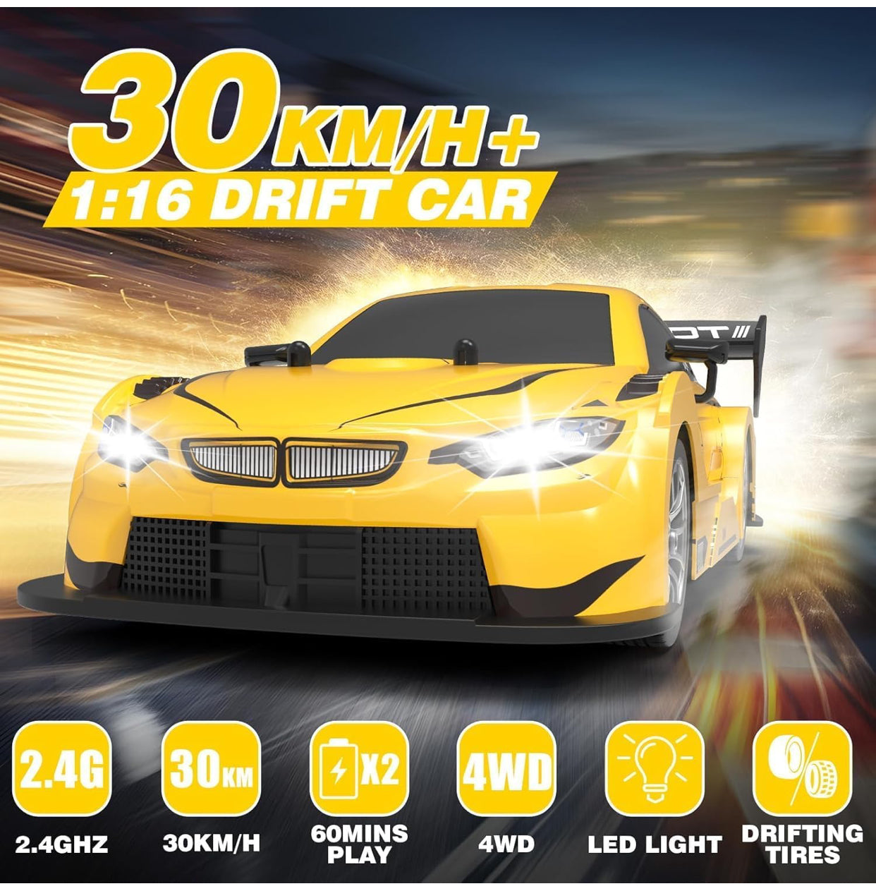 🚗 1:24 Drift Racing RC Car – Top Gear Edition