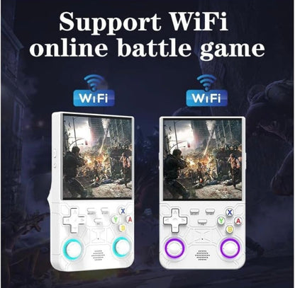 Portable Handheld Gaming Console with LED Joystick | HD Screen Retro Game Player with Accessories