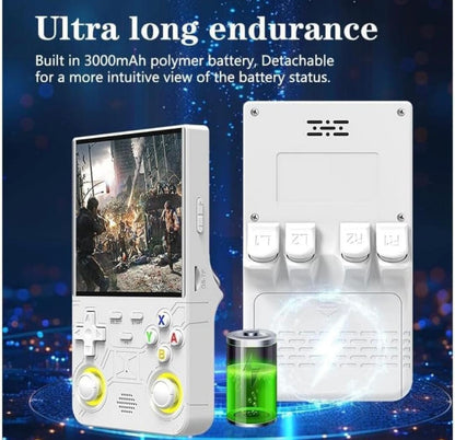 Portable Handheld Gaming Console with LED Joystick | HD Screen Retro Game Player with Accessories