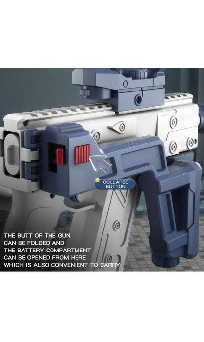 🔫 Electric Gel Blaster Toy Gun with Drum Magazine & Silencer (Rechargeable)