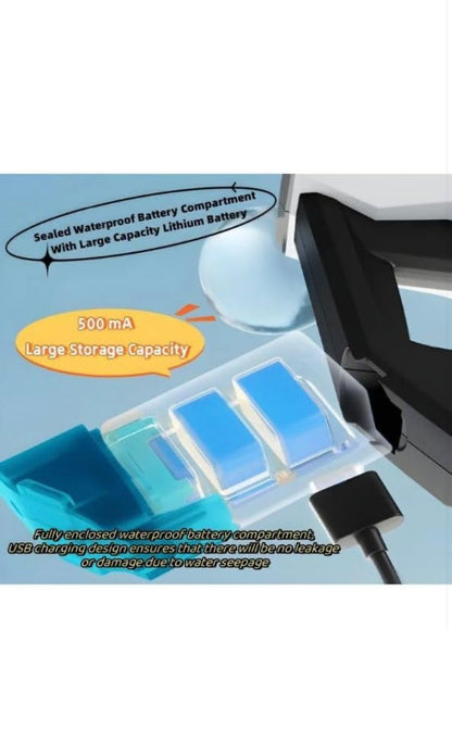 🔫 Cyberpunk Electric Water Gun – Rechargeable Automatic Summer Blaster for Kids