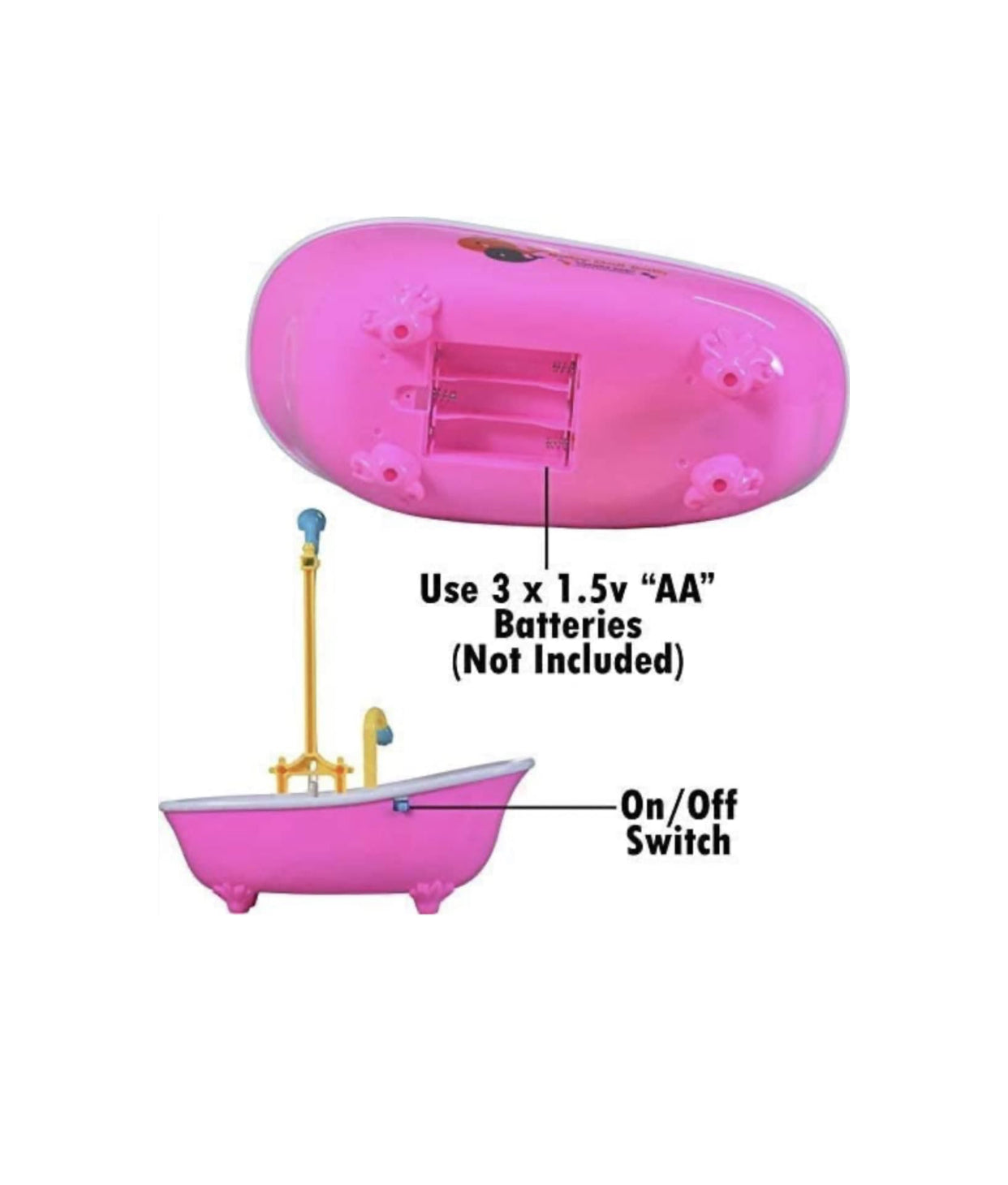Deluxe Doll Bath & Beauty Playset – With Bathtub, Accessories & Fashion Dress (3+ Years)