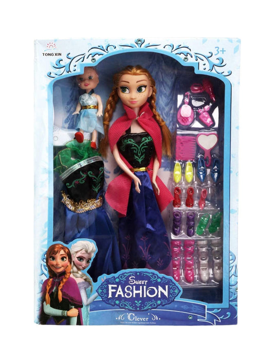 Sweet Fashion Princess Doll Gift Set – With Mini Doll, Shoes & Accessories (3+)