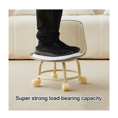 🪑 Modern Transparent Swivel Chair with Wheels – Comfort & Style Combined