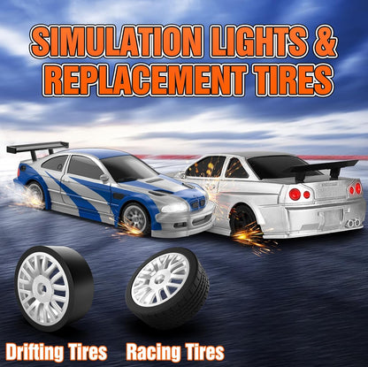 1:43 Scale 4WD RC Drift Car – High-Speed Gyro Drift Racer (15+ km/h)