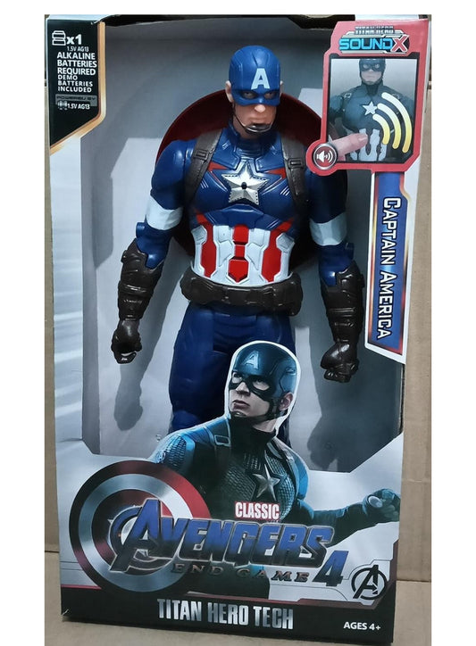 Captain Hero Titan Tech Action Figure – Sound FX | 12-Inch Super Soldier Toy