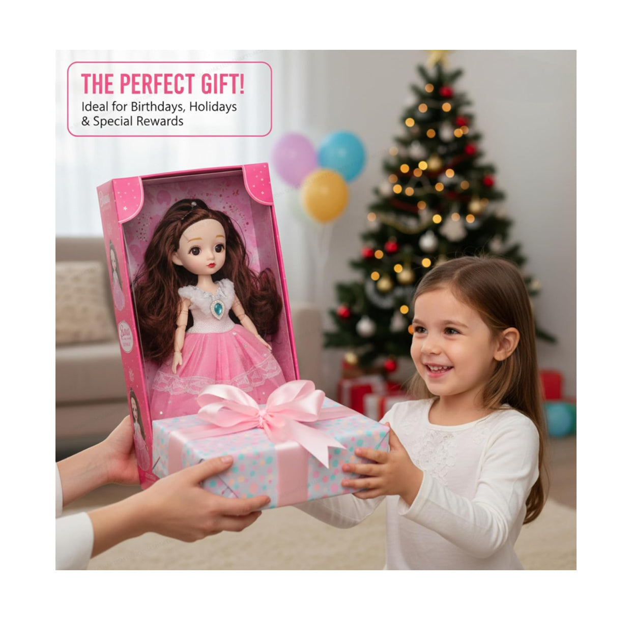 Sweet Princess Doll in Blue Sparkle Dress – Collectible Fashion Doll