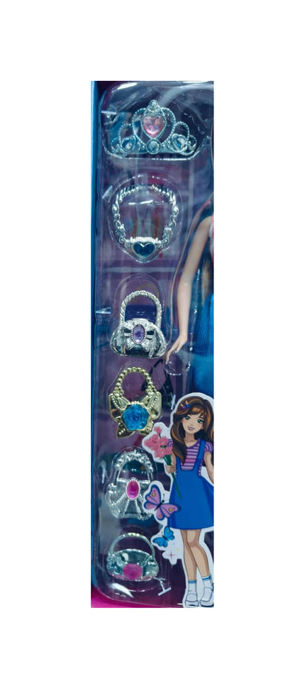 Princess Fashion Doll Gift Set – With Crowns, Jewelry, Shoes & Accessories