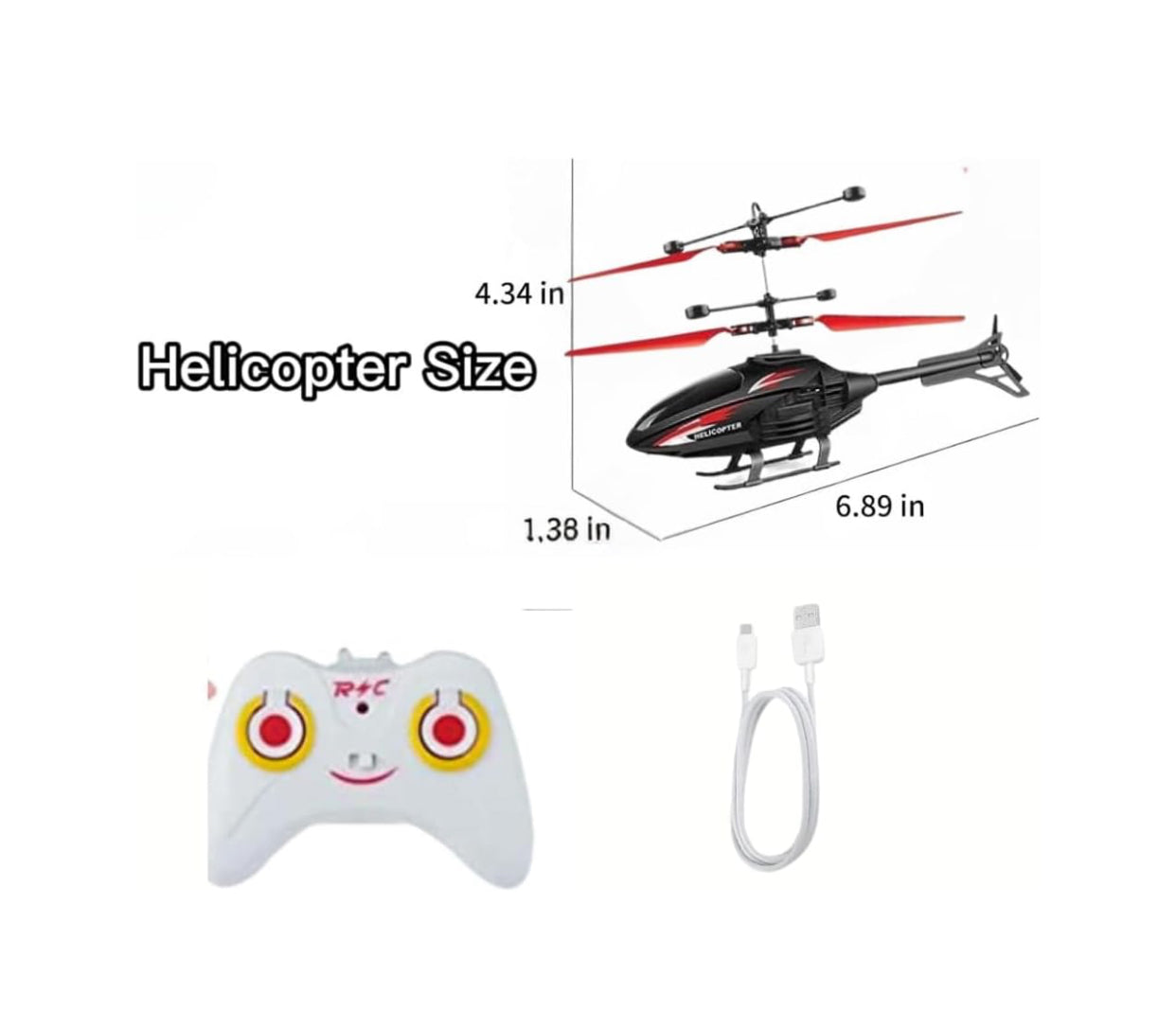 🚁 RC Infrared Control Helicopter – Easy-to-Fly Remote Control Chopper for Kids