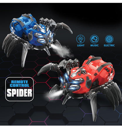 RC Robot Spider Toy with Light, Sound & Spray Effect | Remote Control Crawling Spider for Kids