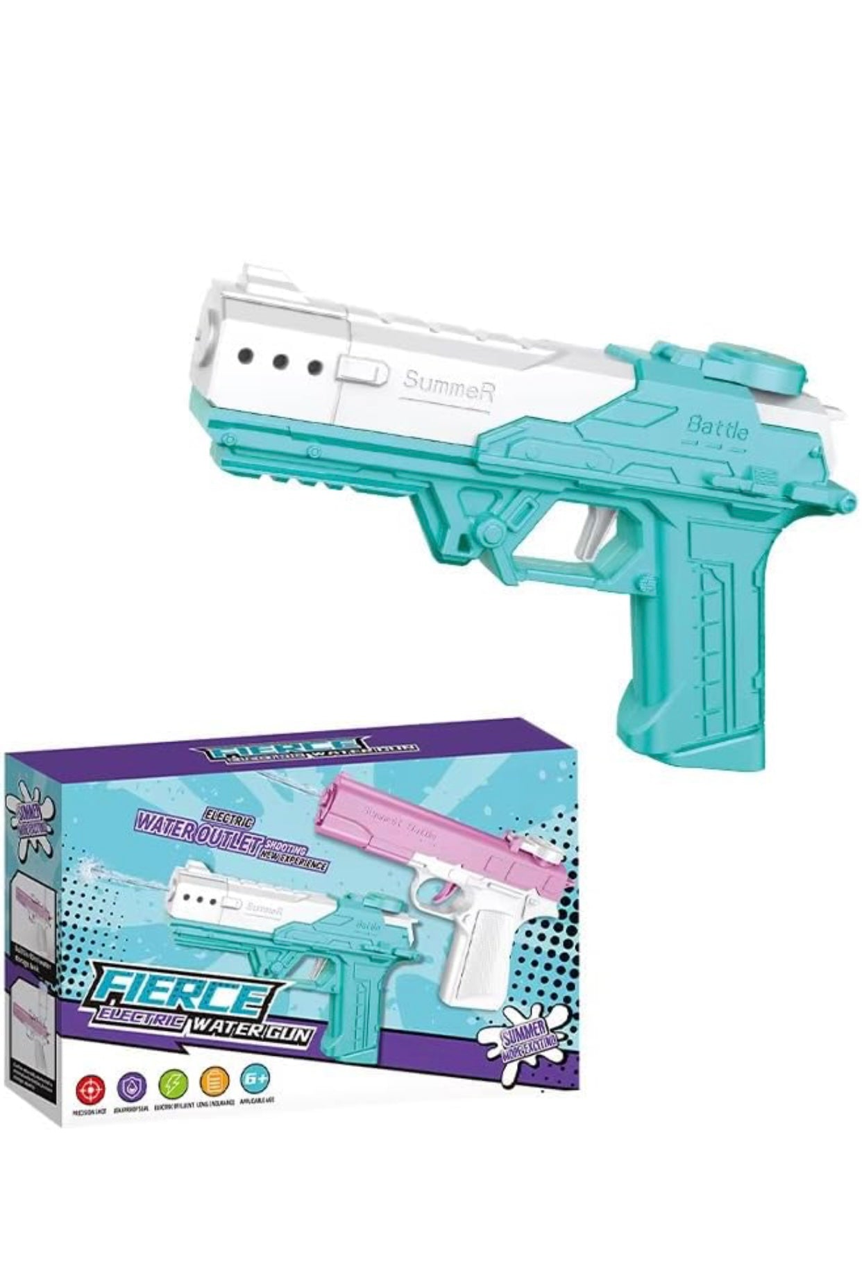 💦 Fierce Electric Water Gun – Rechargeable Summer Water Blaster for Kids