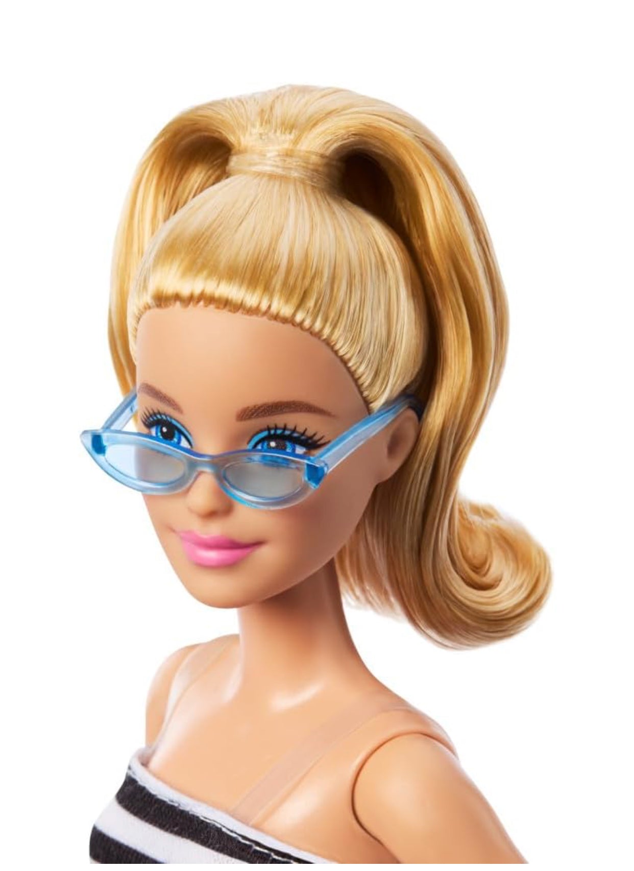 Barbie Fashion Doll – 65th Anniversary Edition | Stylish Pink Skirt & Striped Top