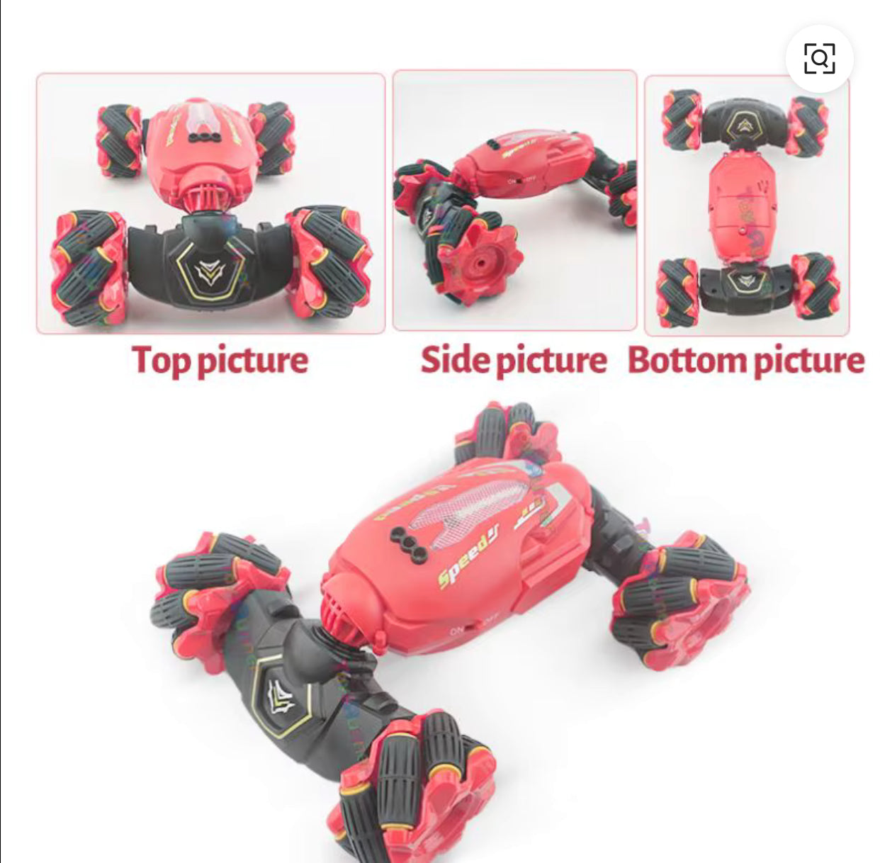 Gesture-Sensing RC Stunt Car – 4WD Drift, 360° Rotation, LED Light-Up Wheels, Rechargeable Remote Control Car