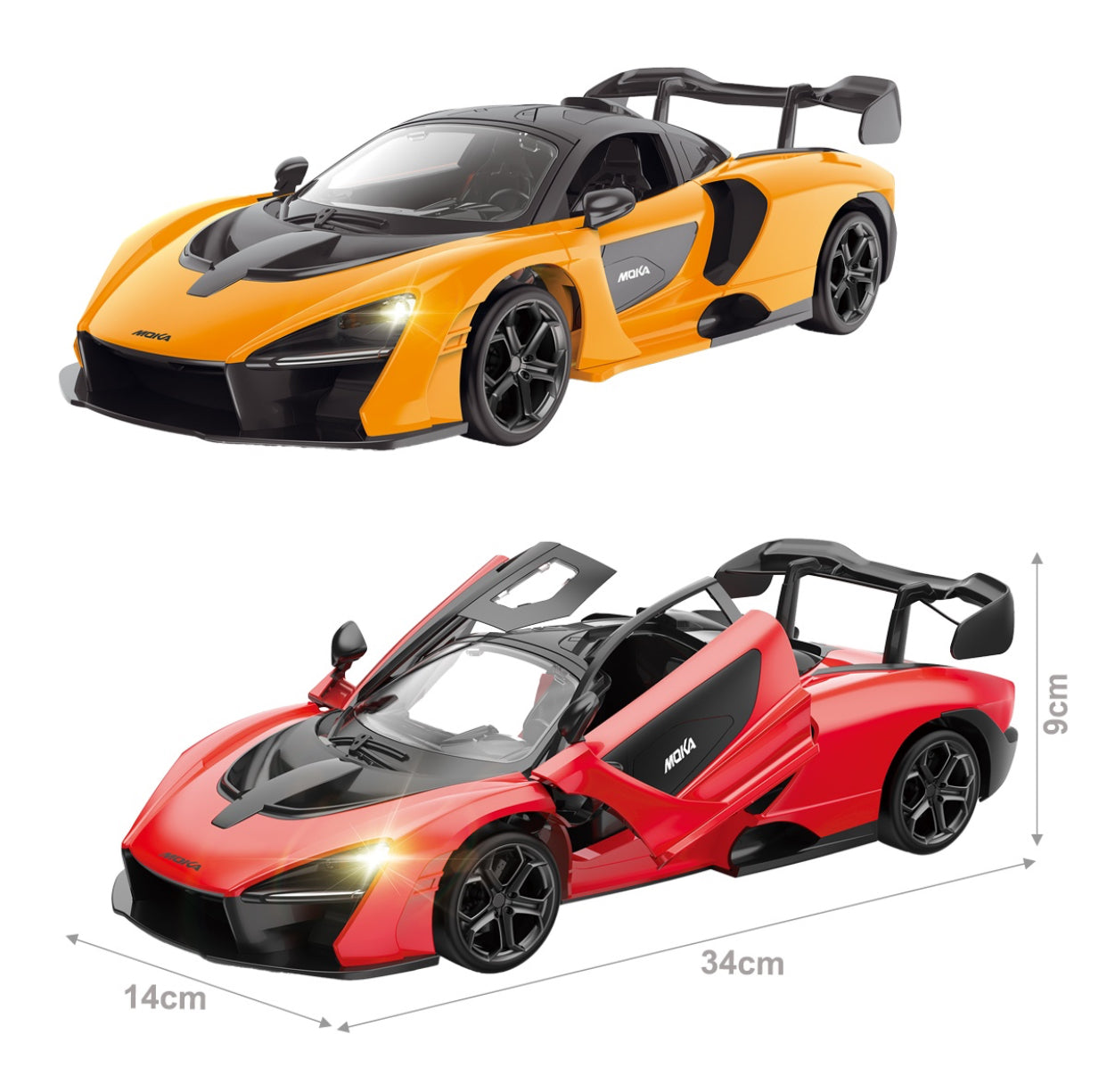 🚗 1:12 Scale MOKA Supercar Remote Control Car – Rechargeable, Opening Doors, LED Lights