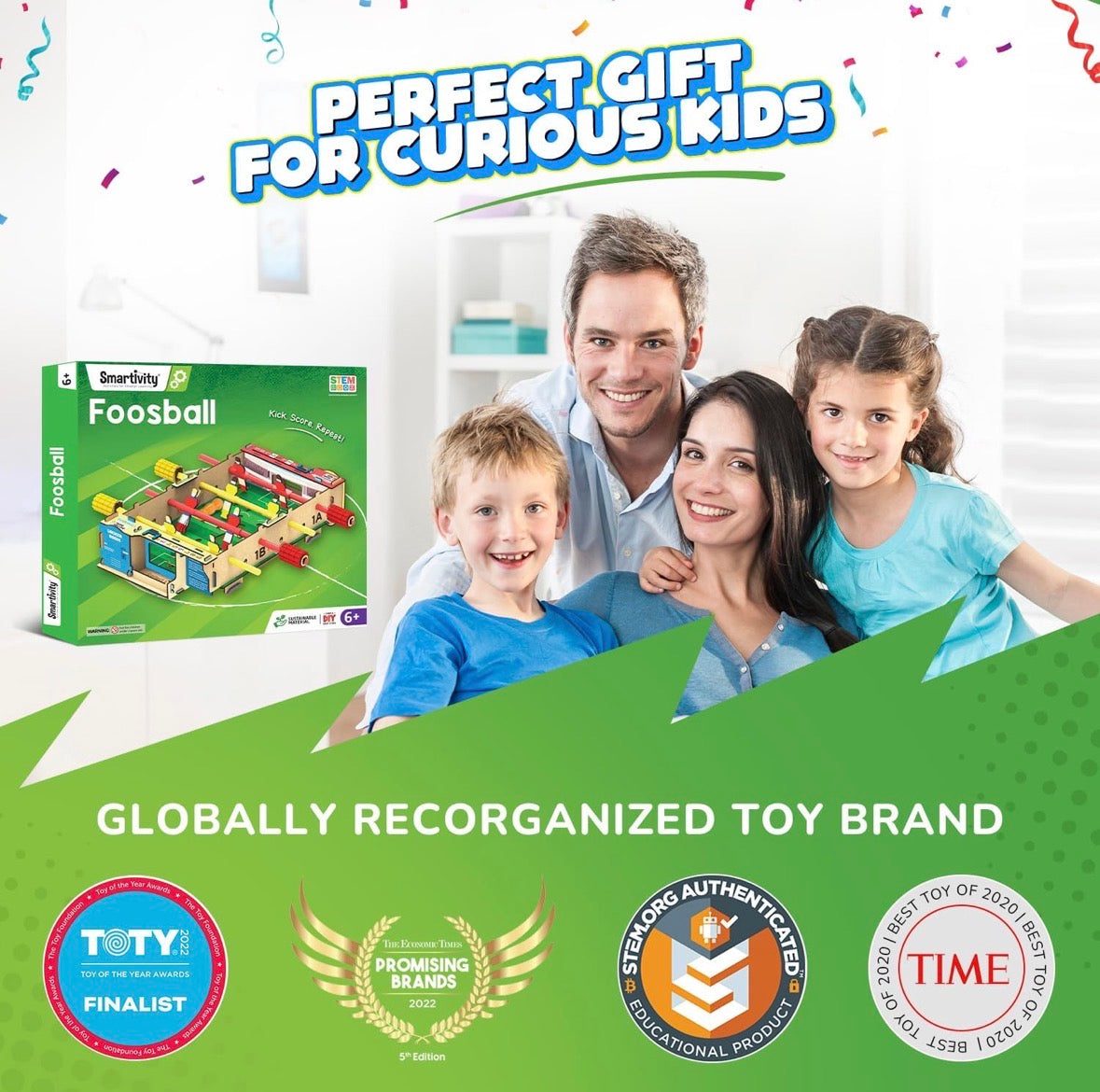 Smartivity Foosball STEM DIY Kit – Kick, Score, Repeat! (Age 6+)