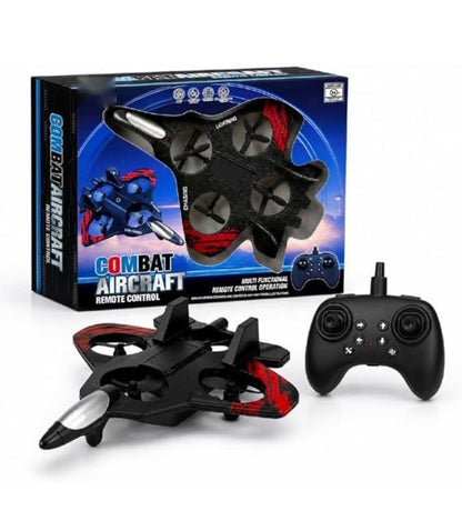 Combat Aircraft Mini RC Drone Toy with LED Lights – 4 Channel Remote Control Flying Drone for Kids