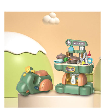 Little Chef Kitchen Scooter Playset – 2-in-1 Cooking & Ride-On Toy