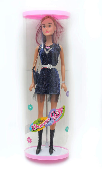 Glam Night Fashion Doll – Sparkly Navy Party Dress & Accessories