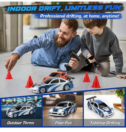 1:43 Scale 4WD RC Drift Car – High-Speed Gyro Drift Racer (15+ km/h)