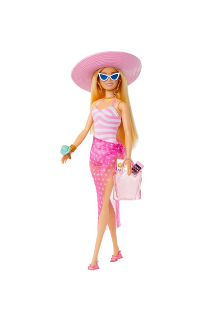 Barbie Beach Day Doll – Swimsuit Fashion Doll with Accessories (3+)