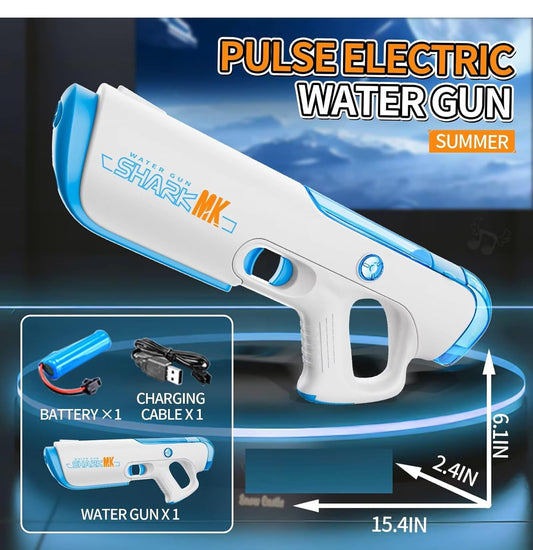 High-pressure electric water gun with rechargeable battery – perfect for kids, teens & adults