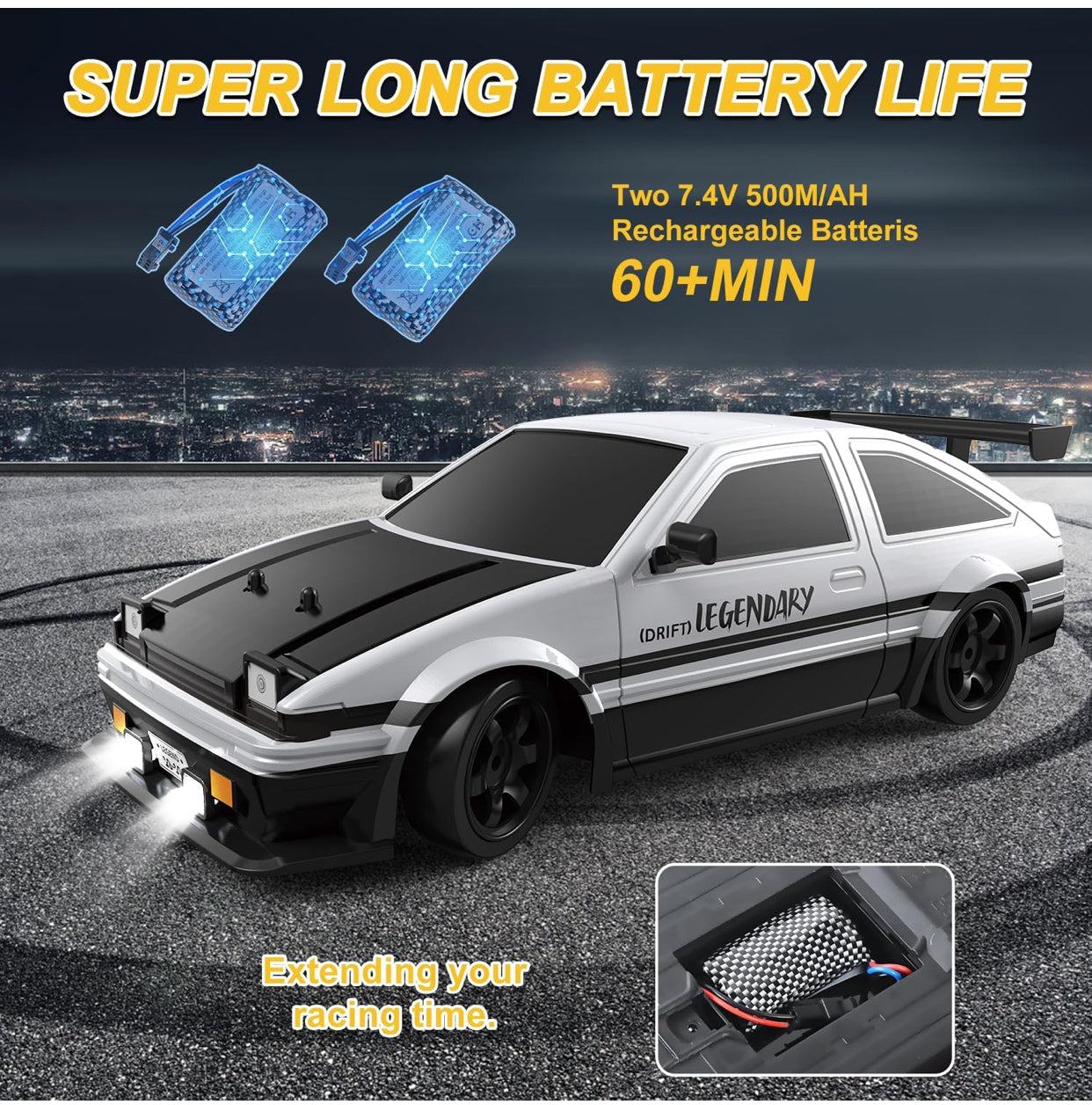 Legendary Drift RC Car – 2.4GHz High-Speed Drifting Machine