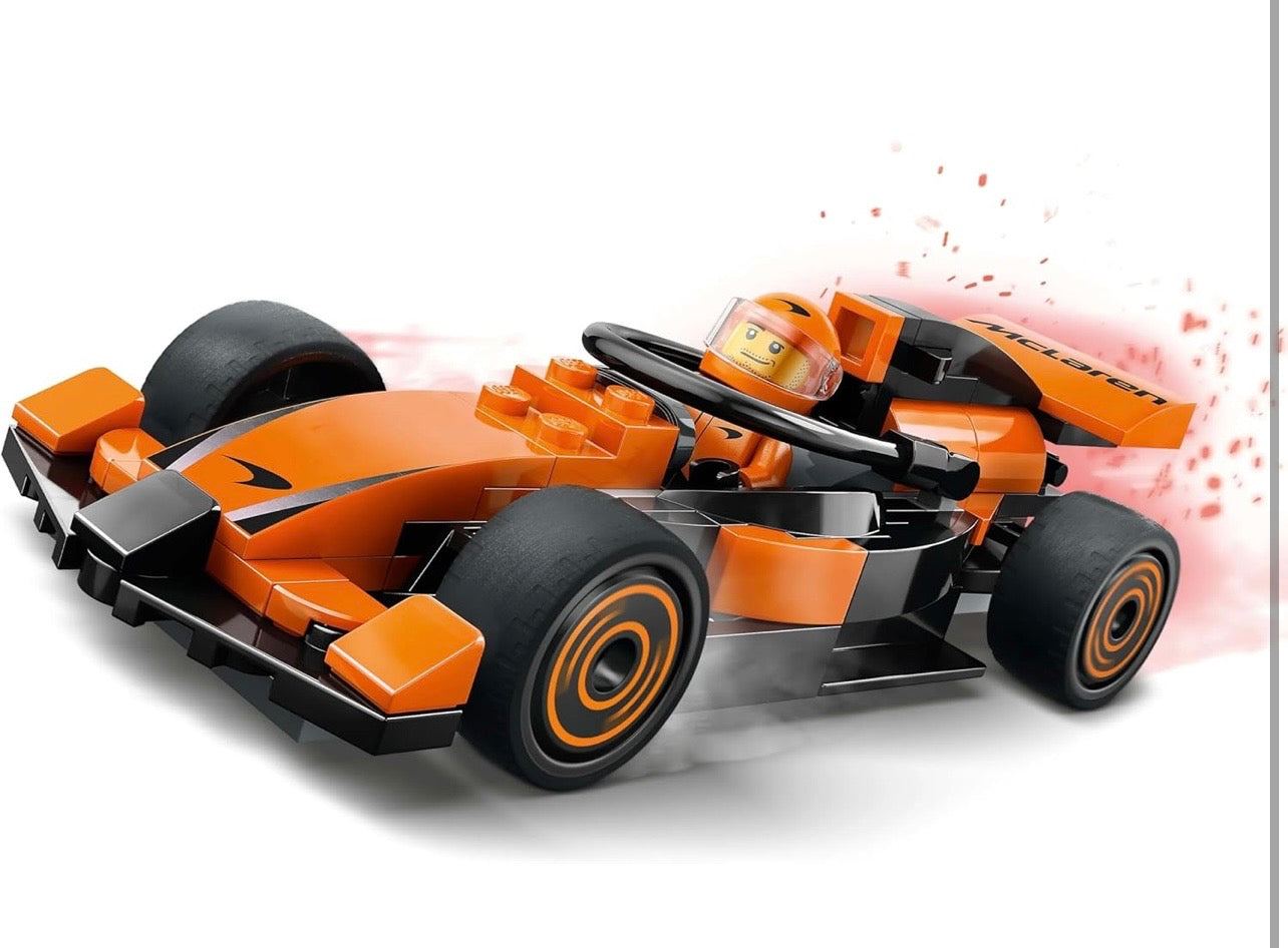 LEGO City F1 Driver with McLaren Race Car (60442) – Formula 1 Building Toy Set