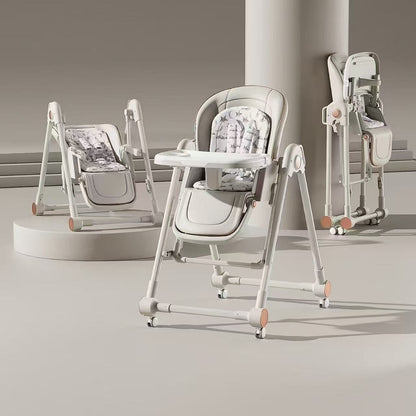Foldable Baby High Chair with Feeding Tray | Adjustable Infant Feeding Chair