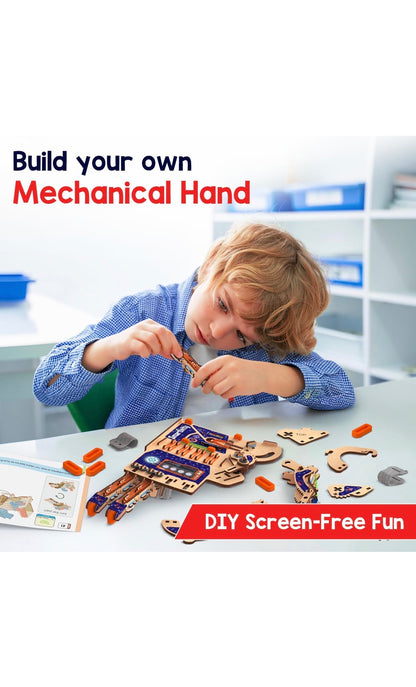 Smartivity Robotic Mechanical Hand | DIY STEAM Building Kit for Kids 8-14 | Learn Anatomy, Engineering & Biomimicry | Free Stickers Included | Eco-Friendly STEM Toy