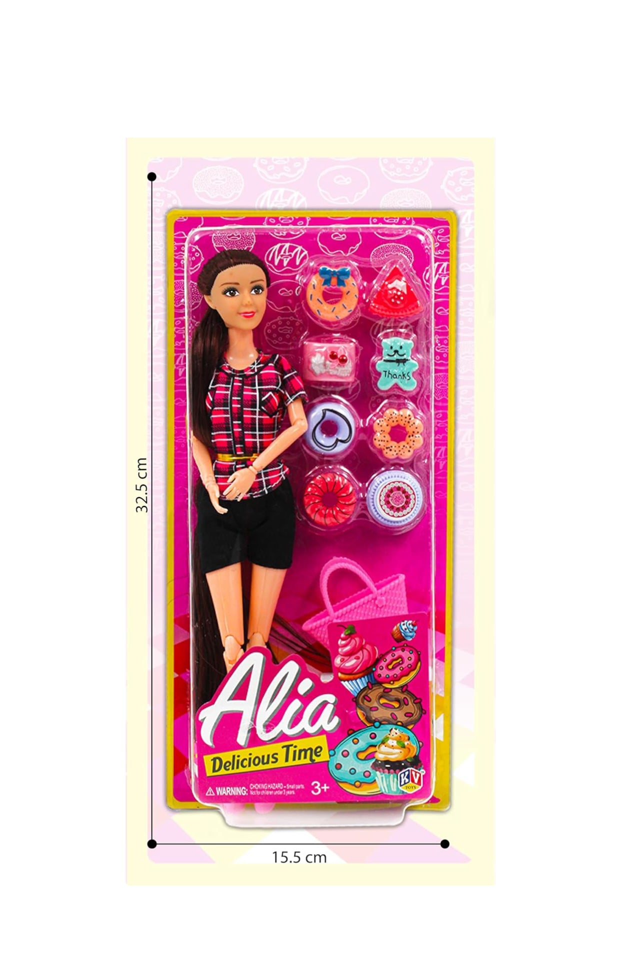 Alia Delicious Time Doll – Fashion Doll With Bakery Accessories (3+)