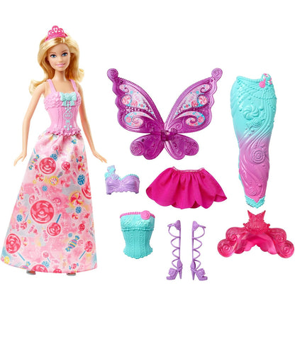 Barbie Dreamtopia Multi-Look Dress-Up Set – Fairy, Mermaid & Princess Transformations (18+ Looks)