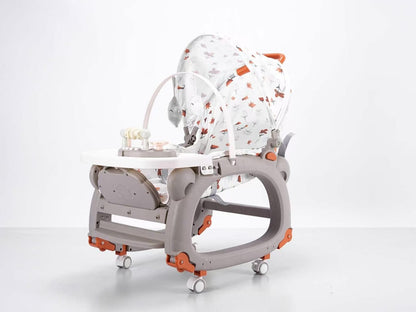 5-in-1 Multifunctional Baby Rocking Cradle, Reclining Baby Lounger & Activity Play